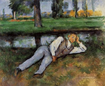 Paul Cezanne Painting - Boy Resting Paul Cezanne